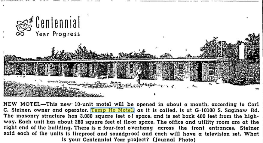 Temp Ho Motel - Sept 1955 Announcement